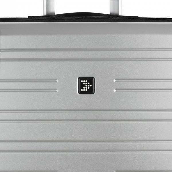 Travelbags Premium Koffer - 64 cm - 4 wielen - silver Harde Koffer van Polypropyleen