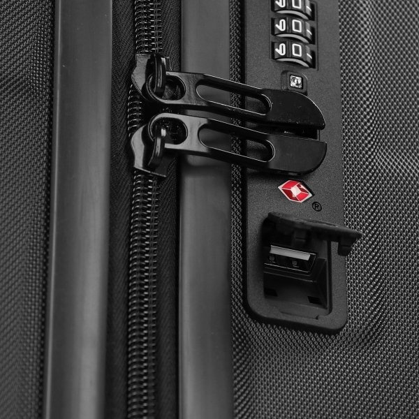 Travelbags Stockholm 4 Wheel Trolley 55 black Harde Koffer