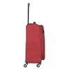 Travelite Kite 4 Wiel Trolley M Expandable red Zachte koffer van Polyester