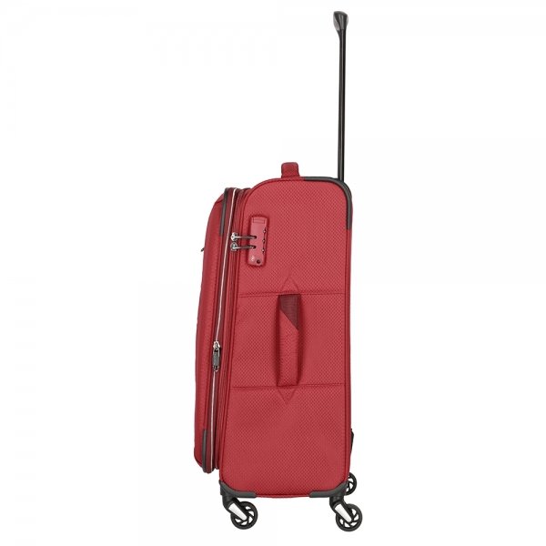 Travelite Kite 4 Wiel Trolley M Expandable red Zachte koffer