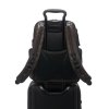 Tumi Alpha Bravo Leather Nathan Backpack dark brown backpack van Leer
