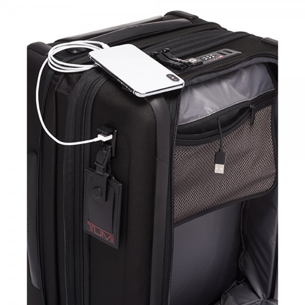 Tumi Alpha International Dual Access Carry-On black Zachte koffer van Nylon