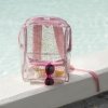 A Little Lovely Company Backpack Glitter transparant/roze van PVC