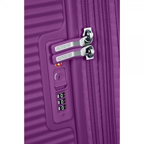 American Tourister Soundbox Spinner 77 Expandable purple orchid Harde Koffer