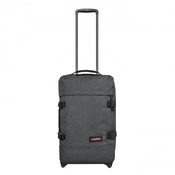 Eastpak Strapverz Trolley Backpack S black denim Handbagage koffer Trolley