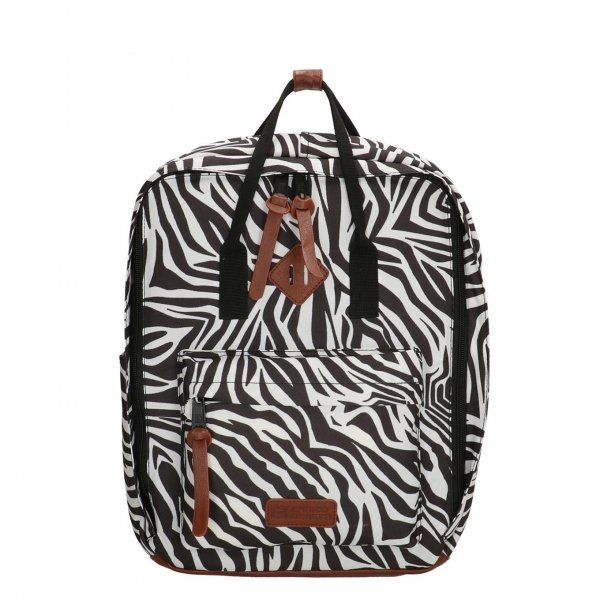 Enrico Benetti Londen Rugtas 14&apos;&apos; zebra print backpack