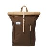 Sandqvist Dante Backpack multi olive / beige with natural leather backpack