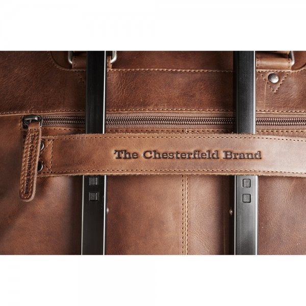 The Chesterfield Brand Jovi Laptoptas 14" brown van Leer