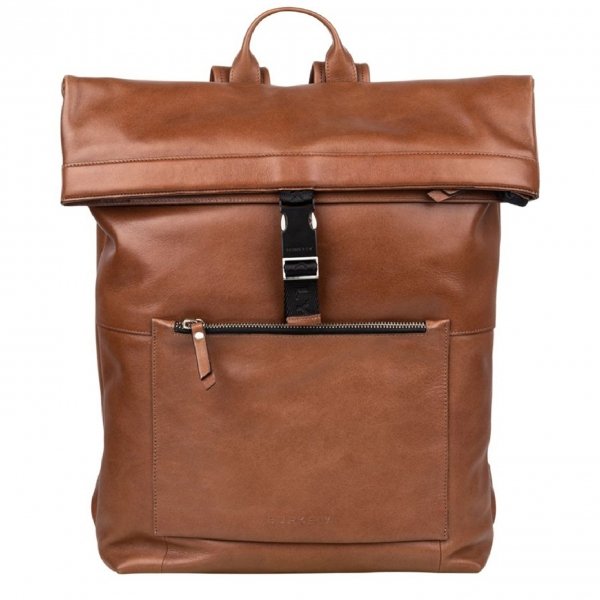 Burkely Suburb Seth Backpack Rolltop 15.6" cognac backpack