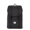 Herschel Supply Co. Retreat Mid-Volume Rugzak black crosshatch/black rubber backpack