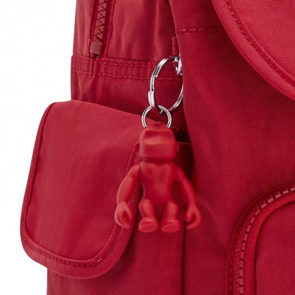 Kipling City Pack Mini Rugzak red rouge van Nylon