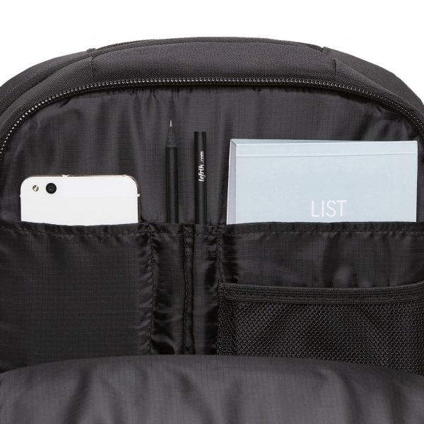 Lefrik 101 Reflective Backpack black Laptoprugzak van Polyester