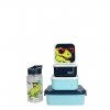 Kidzroom Dino Set Lunchbox/Drinkbeker/Snackbox blauw Kindertas