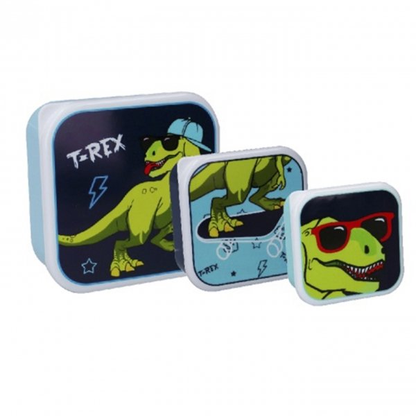 Kidzroom Dino Set Lunchbox/Drinkbeker/Snackbox blauw Kindertas van