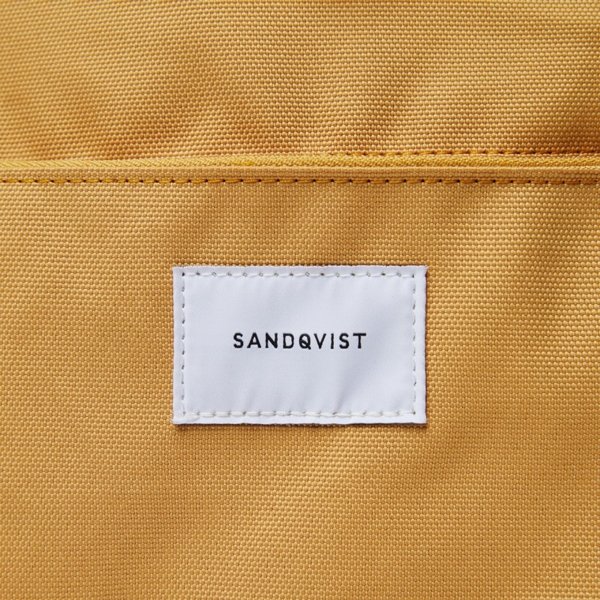 Sandqvist Ilon Backpack yellow with natural leather Laptoprugzak