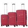 CarryOn Porter Trolleyset 3pcs red Harde Koffer