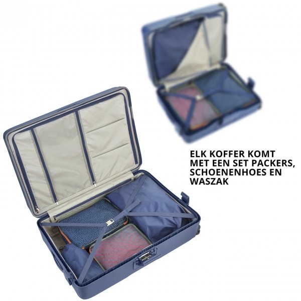CarryOn Protector Trolleyset 2pcs blue Harde Koffer van