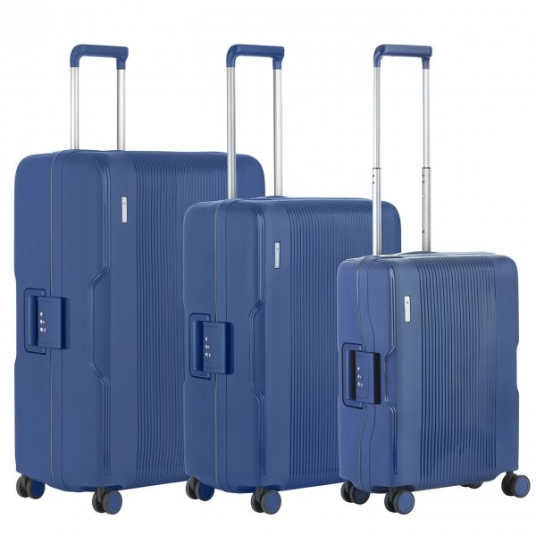 CarryOn Protector Trolleyset 3pcs blue Harde Koffer
