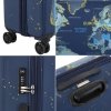 CarryOn World Map 4 Wiel Trolley 69 blue Harde Koffer van Kunststof