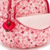 Kipling Seoul Rugzak pink leaves backpack van Nylon