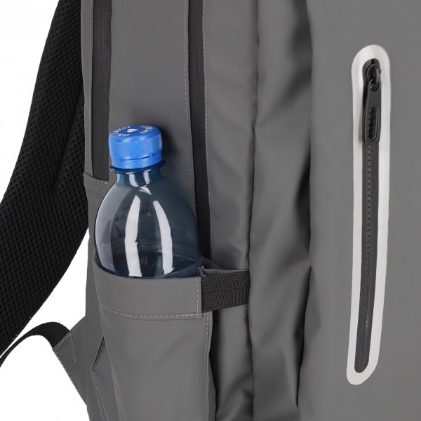 Travelite Basics Boxy Waterproof Backpack black Laptoprugzak van Canvas