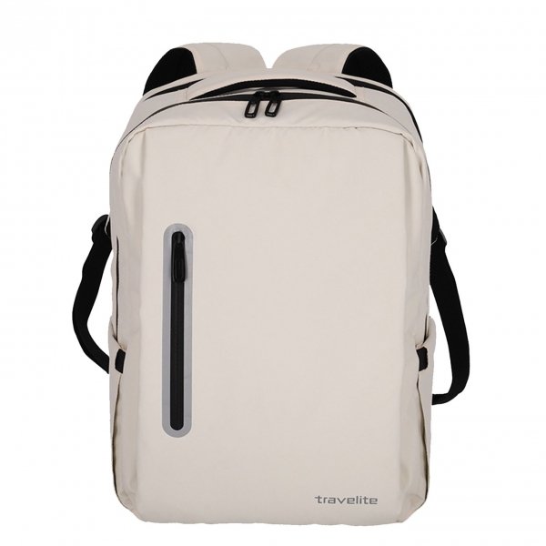 Travelite Basics Boxy Waterproof Backpack off-white Laptoprugzak