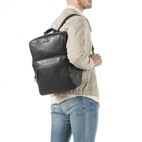 6" black backpack