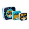 Kidzroom Tiger Set Lunchbox/Drinkbeker/Snackbox blauw Kindertas van