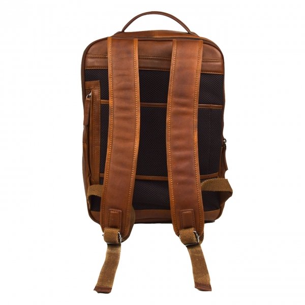 6" cognac backpack