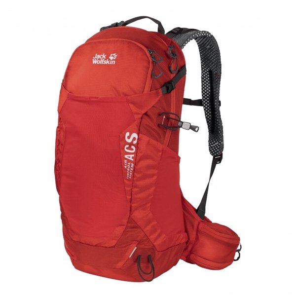 Jack Wolfskin Crosstrail 24 LT Hiking Pack fiery red backpack