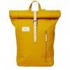 Sandqvist Dante Backpack yellow with natural leather backpack