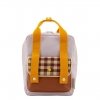 Sticky Lemon Gingham Backpack Small chocolate sundae daisy yellow mauve lilac backpack