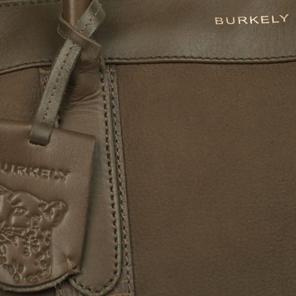 Burkely Soul Sem Handbag M 13.3&apos;&apos; dark olive van Leer