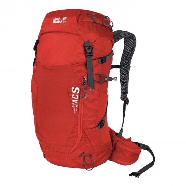 Jack Wolfskin Crosstrail 28 LT Hiking Pack fiery red backpack