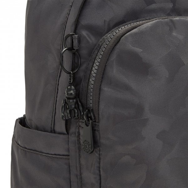 Kipling Delia Rugzak charcoal jacquard backpack van Polyester