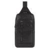 Piquadro Obidos Mono Sling Bag With IPadmini Compartment black
