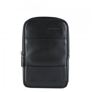 Piquadro Obidos Pocket Crossbody Bag For Smartphone black