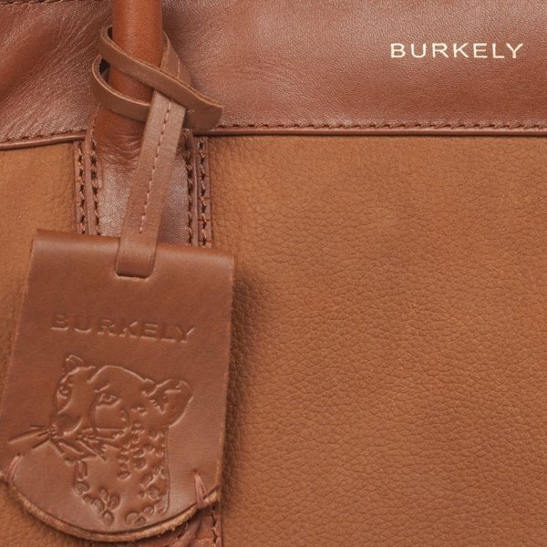Burkely Soul Sem Handbag M 13.3&apos;&apos; leaf cognac van Leer