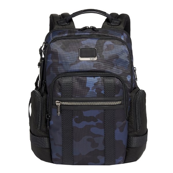 Tumi Alpha Bravo Nathan Backpack navy camouflage backpack