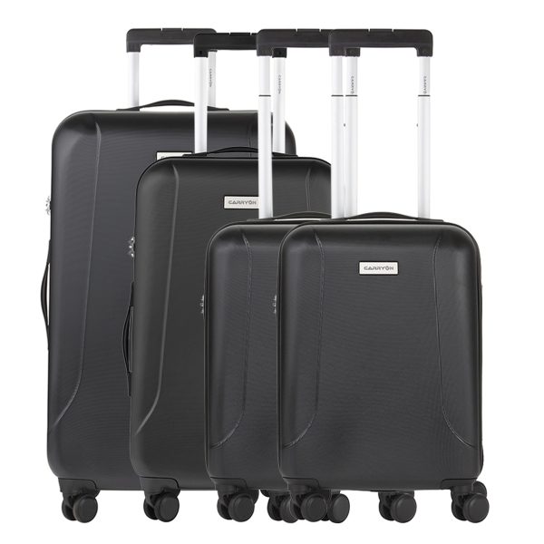 CarryOn Skyhopper 4-Delige Kofferset S/S/M/L black Harde Koffer