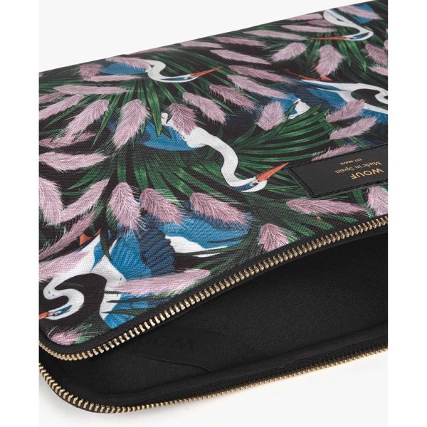 Wouf Lucy 15&apos;&apos; Laptophoes birds multi Laptopsleeve van Canvas