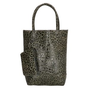 Zebra Trends Natural Bags Kartel Shopper Leopard green Damestas