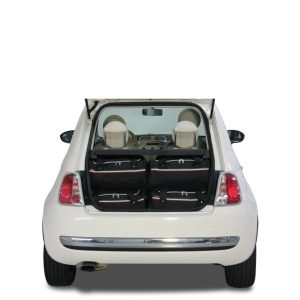 Car-Bags Fiat 500 (2007-heden) 4-Delige Reistassenset zwart
