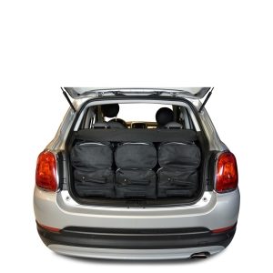 Car-Bags Fiat 500X (2015-heden) 6-Delige Reistassenset zwart
