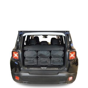 Car-Bags Jeep Renegade (2014-heden) 6-Delige Reistassenset zwart
