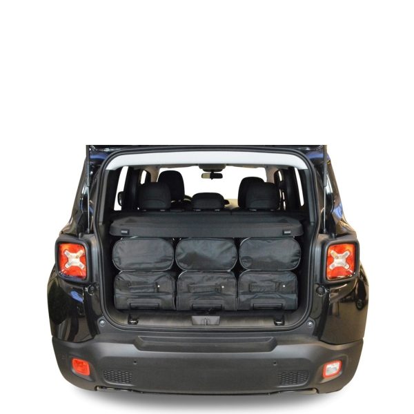 Car-Bags Jeep Renegade (2014-heden) 6-Delige Reistassenset zwart