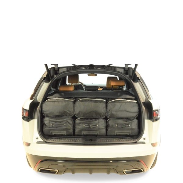 Car-Bags Land Rover Range Rover Velar Met Reservewiel (2017-heden) 6-Delige Reistassenset zwart