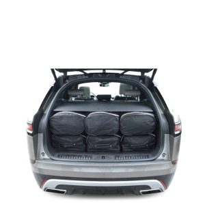Car-Bags Land Rover Range Rover Velar Zonder Reservewiel (2017-heden) 6-Delige Reistassenset zwart