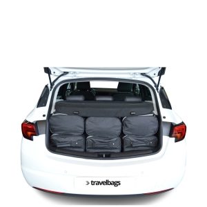 Car-Bags Opel Astra K (2015-heden) 6-Delige Reistassenset zwart