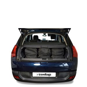 Car-Bags Peugeot 3008 I (2008-2016) 6-Delige Reistassenset zwart
